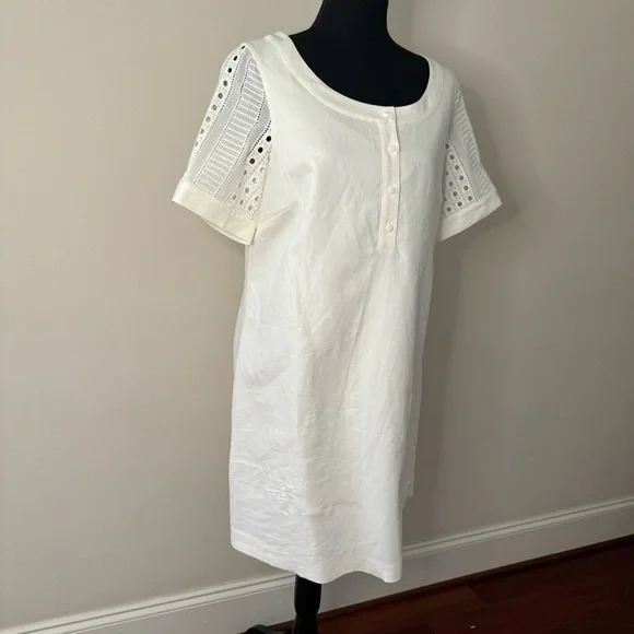 NWT Vineyard Vines White Eyelet City Shift Dress - Picture 3 of 12